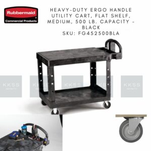 Rubbermaid® Brute Heavy Duty Ergo Handle Utility Cart, Lipped