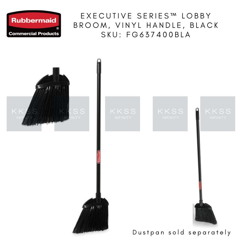 Executive Series™ Lobby Broom, Vinyl Handle, Black